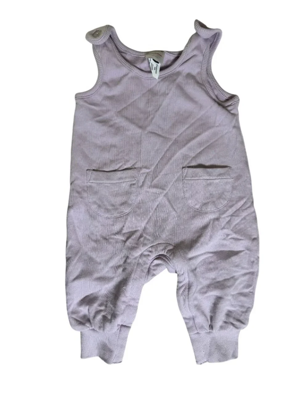 Hanna‎ Andersson Baby Lavender Sleeveless Romper Size 6-12 Months Collon Blend